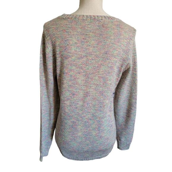 Laura Scott Crewneck Cardigan Pullover Sweater Small - Picture 3 of 8